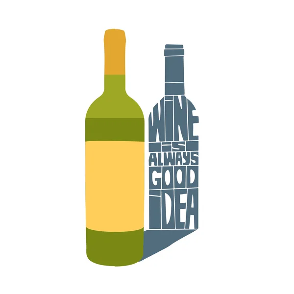 Il vino è sempre una buona idea . — Vettoriale Stock