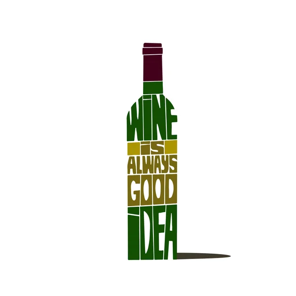 Wine is always a good idea. — Stock Vector