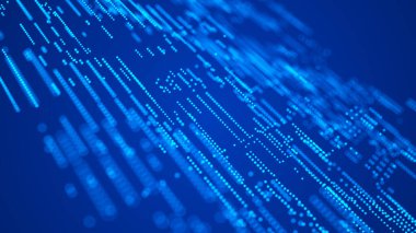 Soyut Dijital Arkaplan Bilim Teknolojisi Ağı Büyük Veri Bağlantısı 3B oluşturma.