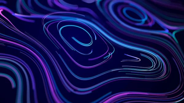 Abstract Digital Background Rounded Colored Lines Information Flow Space Big — Φωτογραφία Αρχείου
