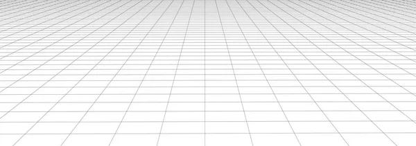 Vektorperspektivisches Netz Detaillierte Linien Auf Weißem Hintergrund — Stockvektor