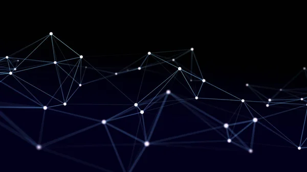 Verteilung Von Linien Und Punkten Raum Digitaler Hintergrund Der Datennetzwerkverbindung — Stockfoto