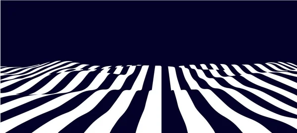 Onde Abstraite Bleue Blanche Avec Effet Distorsion Illusion Optique Illustration — Image vectorielle
