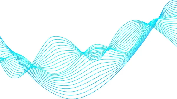 Abstract Music Wave Element Design Vector Illustration Smooth Motion Dynamics — Stock Vector