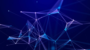Global ağ bağlantıları. Büyük veriler ve dijital noktalar. Üç Boyut