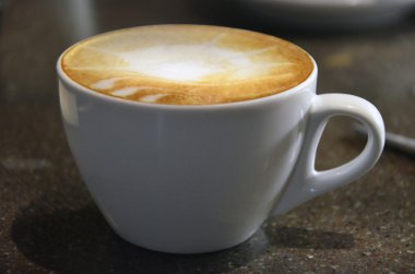 Kahve cappuccino latte sanat ile