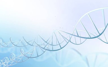 Biyoloji DNA yapısı arka plan tasarımı için 3B oluşturma.