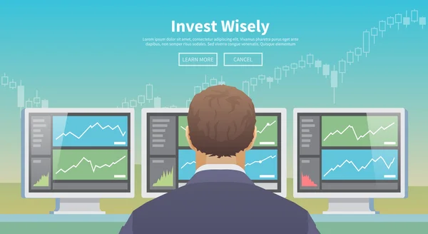 賢明な投資です。ベクトル図. — ストックベクタ