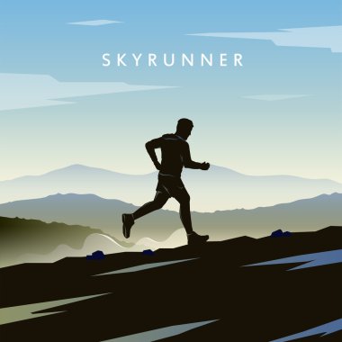 Skyrunning vektör poster