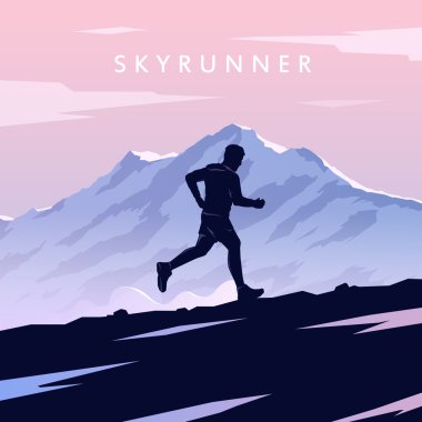 Skyrunning vektör poster