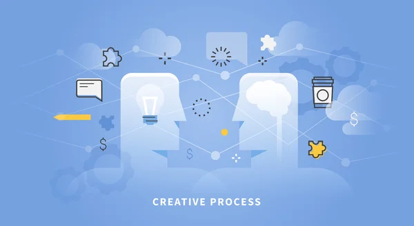 Bannière Web du processus créatif — Image vectorielle
