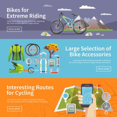 Dağ bisikleti temanın afişler