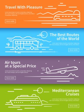 Basit beyaz çizgi seyahat afiş