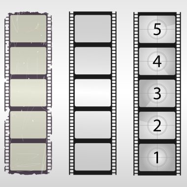 Geri sayım numaraları ile film strapes