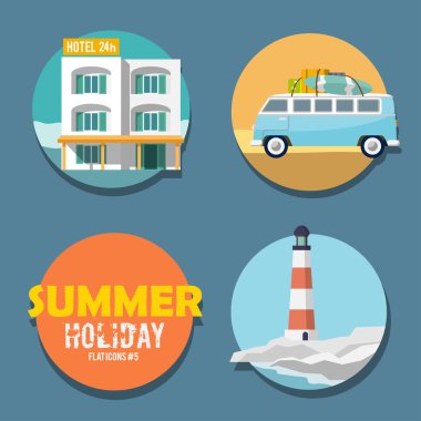 renkli seyahat kavramı