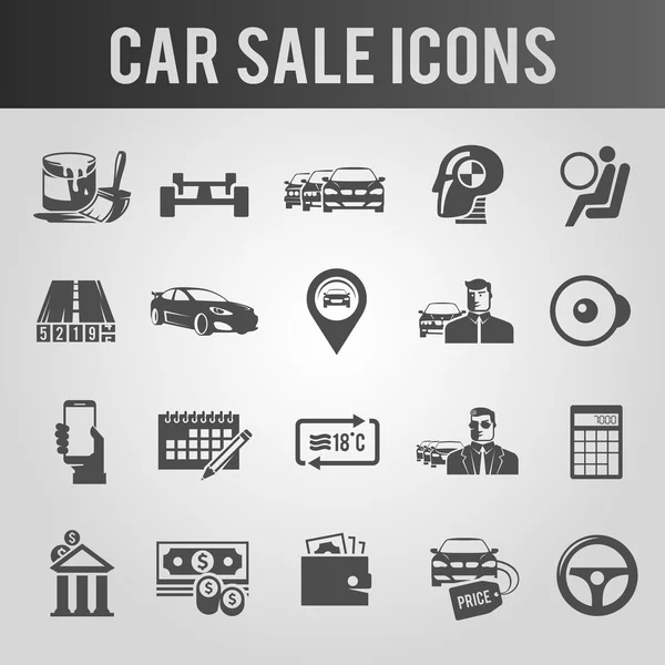 Basit siyah Icons set
