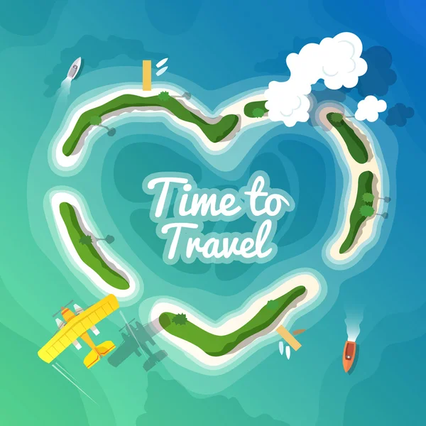 TIME TO TRAVEL КОНСЕПТ — стоковий вектор