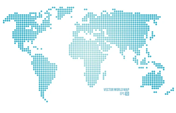 Mapa del mundo de puntos azules — Archivo Imágenes Vectoriales