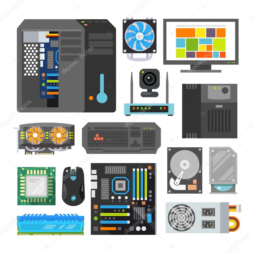 Icons with PC components