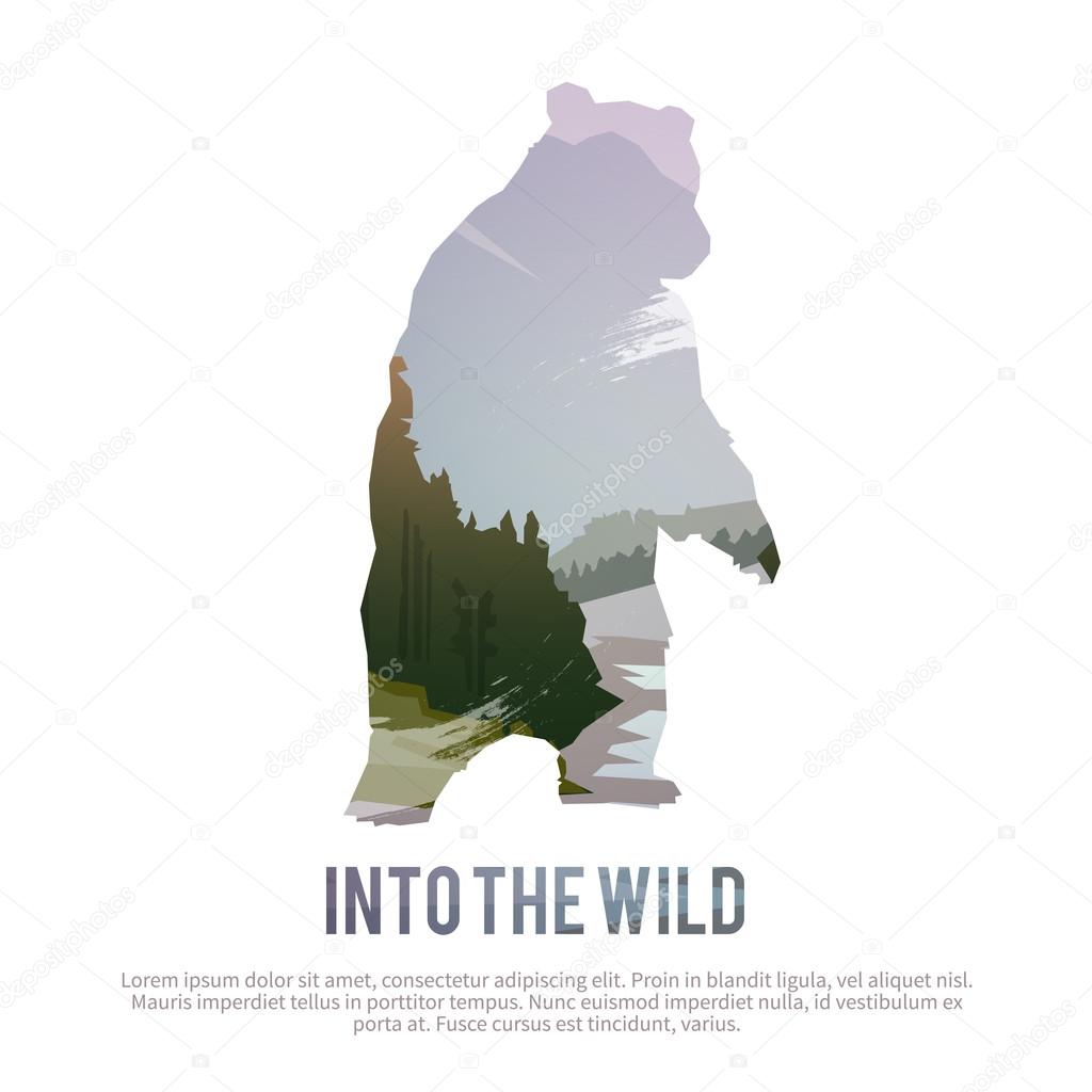 Into wild nature concept