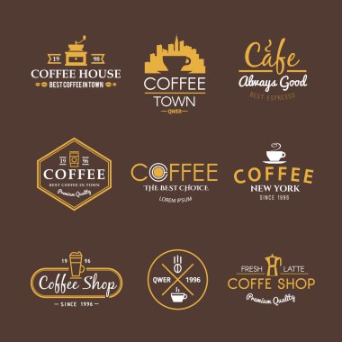 Vector labels. Drinks. Coffee.