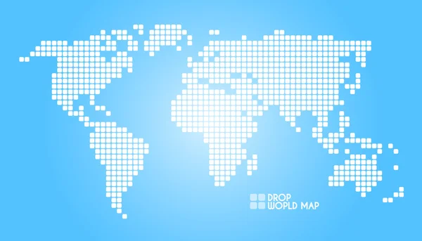 Mapa mundial de puntos vectoriales azules . — Archivo Imágenes Vectoriales