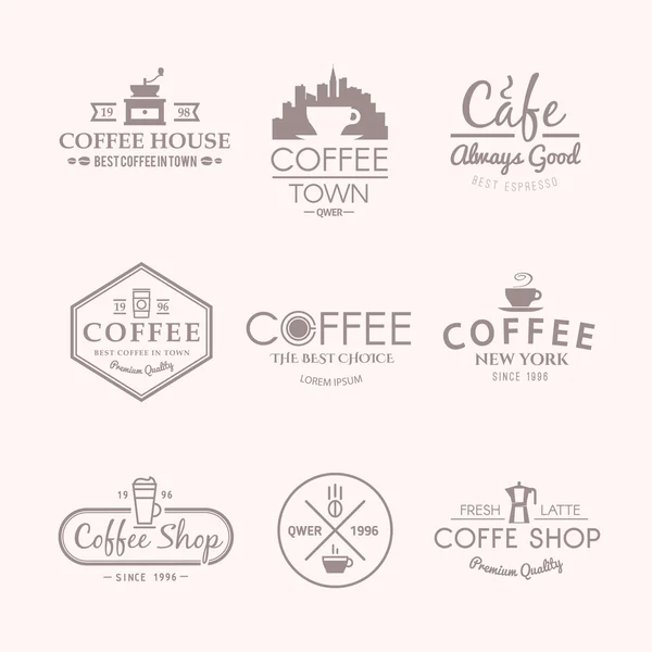 Vector labels. Drinks. Coffee. — Stok Vektör