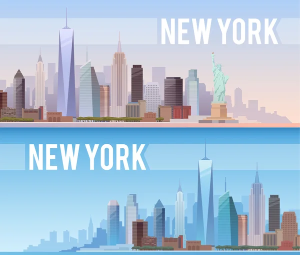 New York. Bannières vectorielles . — Image vectorielle