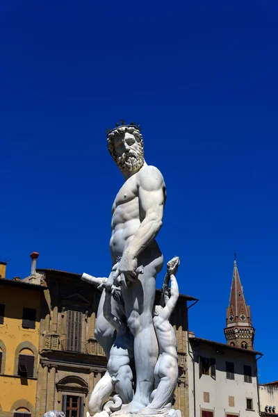 在佛罗伦萨，意大利海王星喷泉 — 图库照片