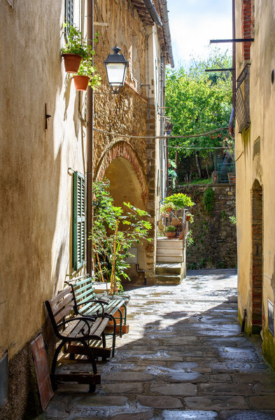 Scansano in tuscany, italy, famous for its wine, Morellino of Scansano