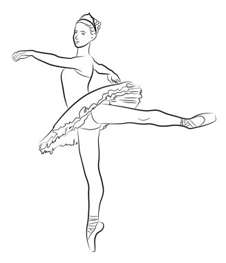 Dans eden balerin, illüstrasyon