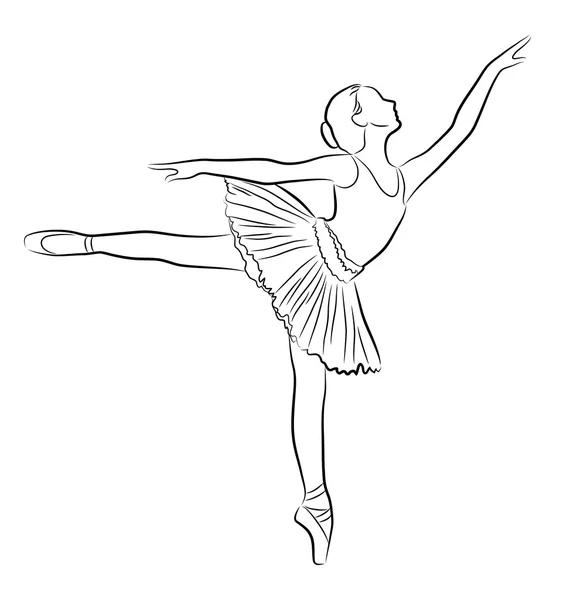 Dancing ballerina, Illustration — Stock Vector