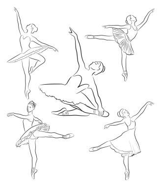 Balerinler koleksiyonu, çizgi çizme