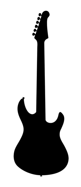 Silhouette of an electric guitar — Stock Vector