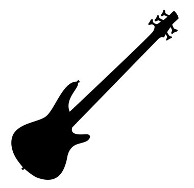 Bir elektro gitar silüeti