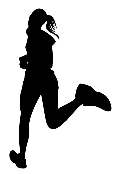 Donna in corsa — Vettoriale Stock