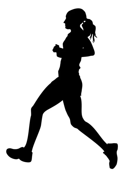 Mujer corriendo — Vector de stock