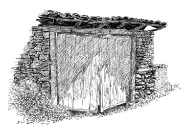 eski ahşap kapı