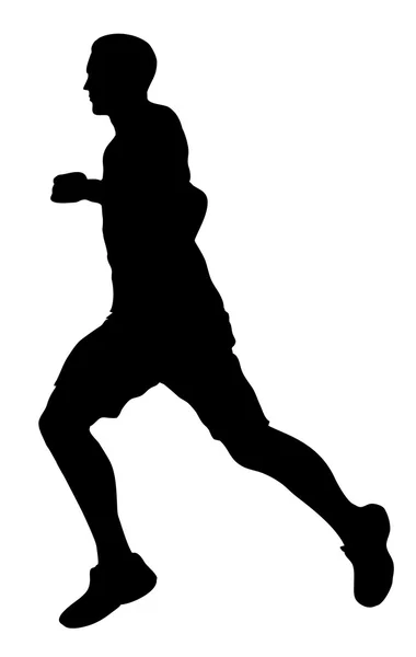 Běžící muž silueta — Stockový vektor
