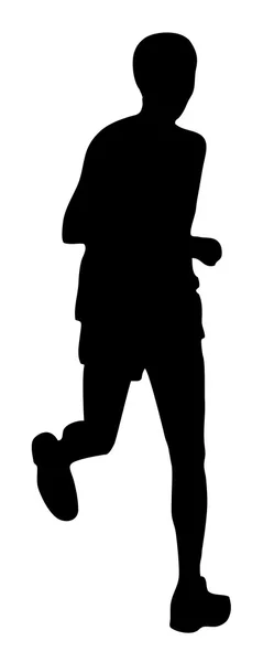 Silhouette homme courant — Image vectorielle