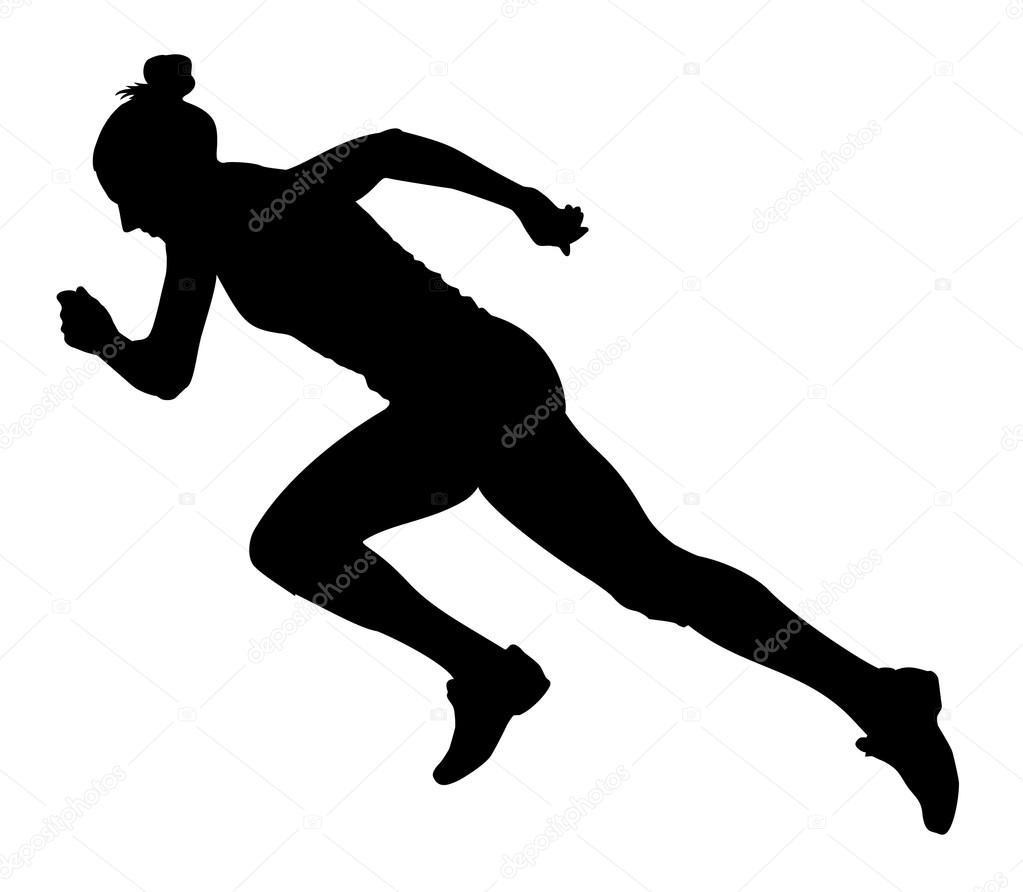 Download Running woman silhouette — Stock Vector © predragilievsi ...
