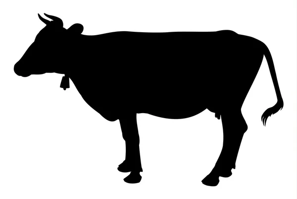 Silueta de vaca — Vector de stock