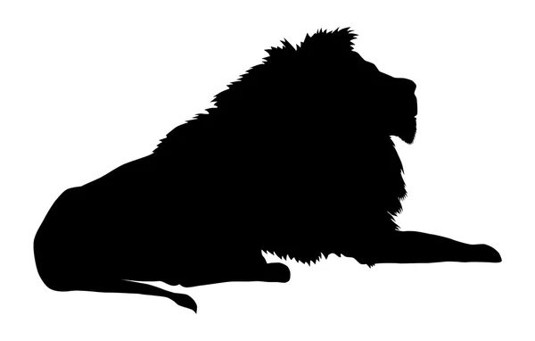 Illustration silhouette lion — Image vectorielle