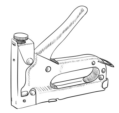 Elyaf silah illüstrasyon