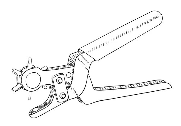 Perforateur de trou en cuir — Image vectorielle