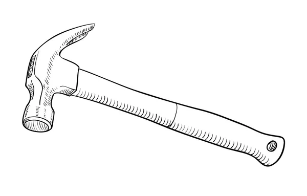 Hammer Zeichnungen Illustration — Stockvektor