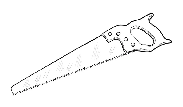 Ilustración de sierra manual — Vector de stock