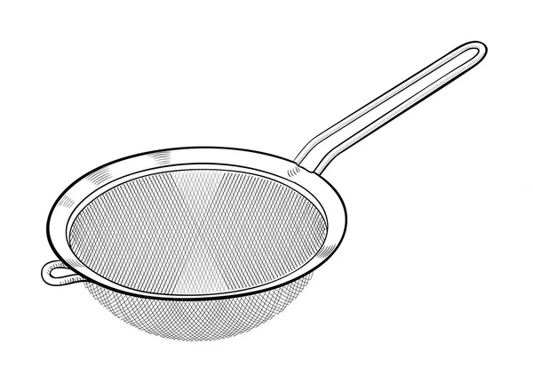 Strainer Sieve Kitchen Utensil — Stock Vector