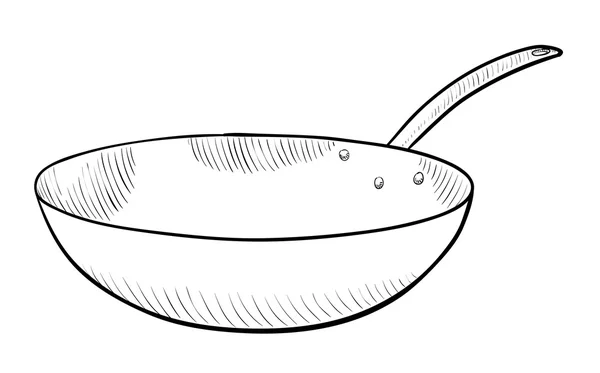 Сковородка, иллюстрация — стоковый вектор