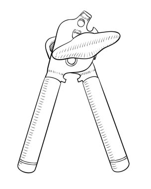 Can Opener Illustration clipart